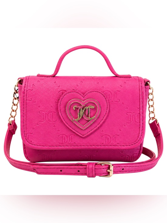 Juicy Couture Handbags - Juicy Couture Bright Pink Heart Logo Crossbody